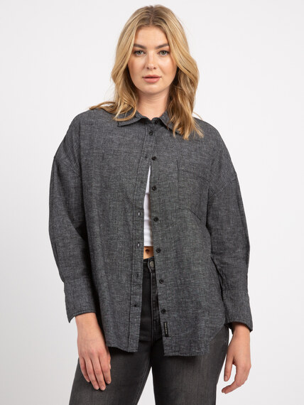 emma long sleeve button front shirt Image 1