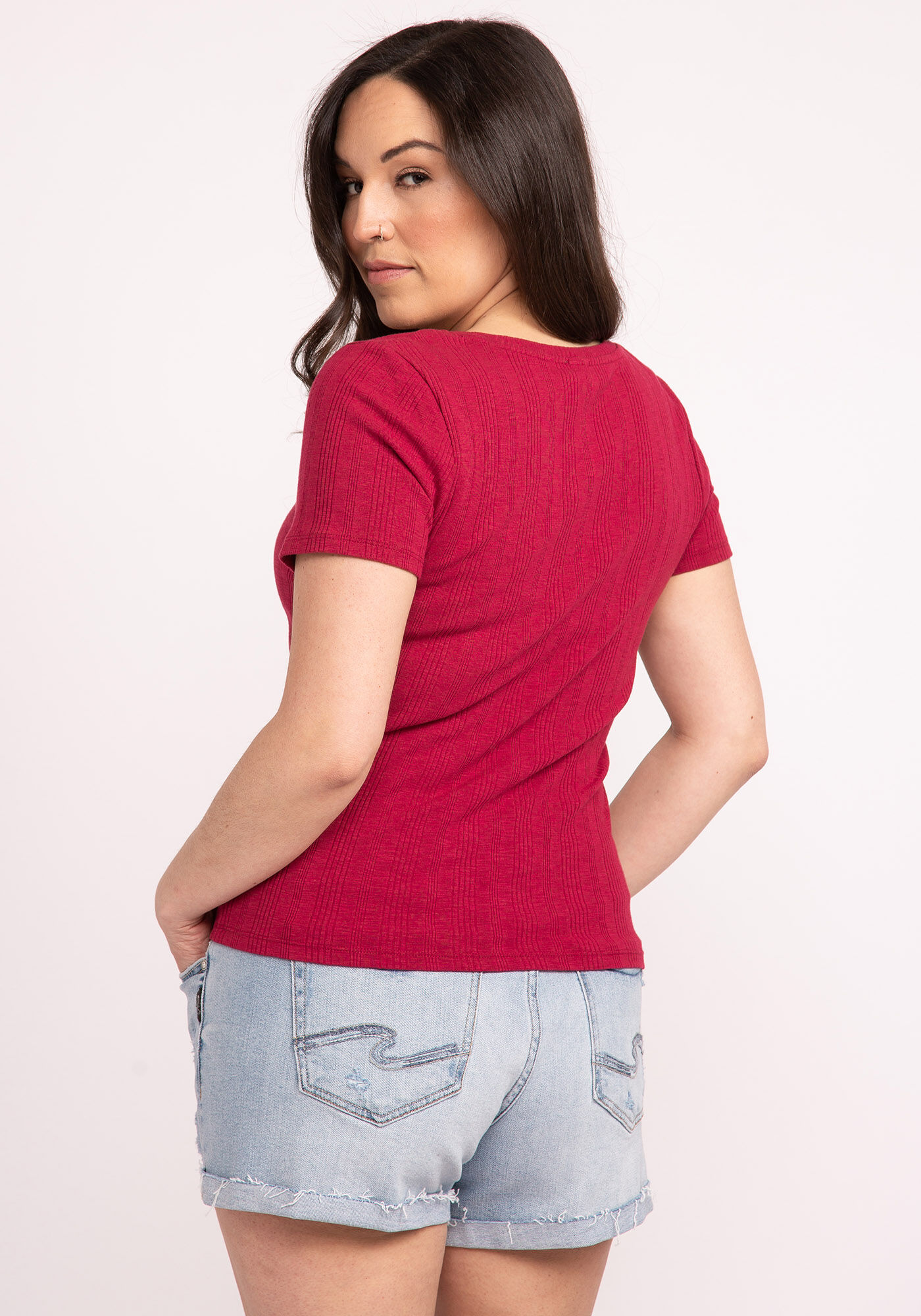allegra square neck short sleeve top Image 2
