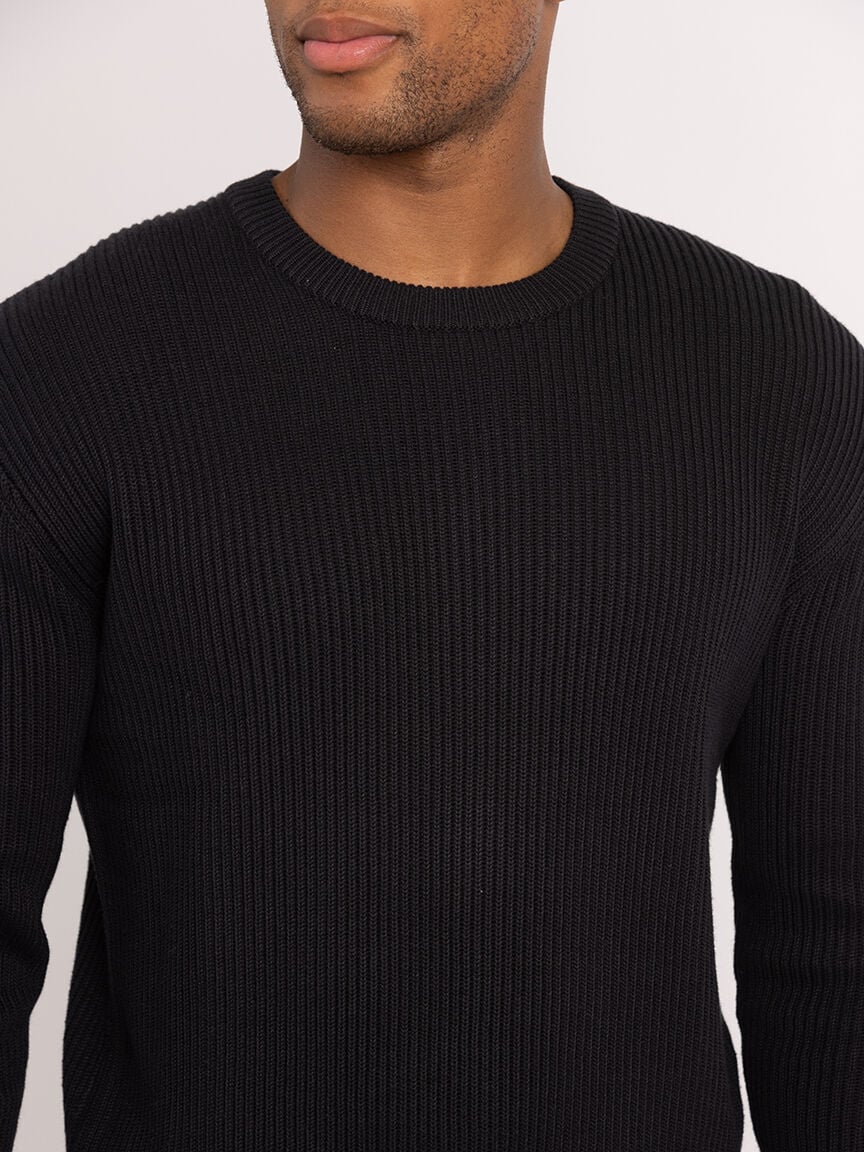derek washed ribbed crewneck