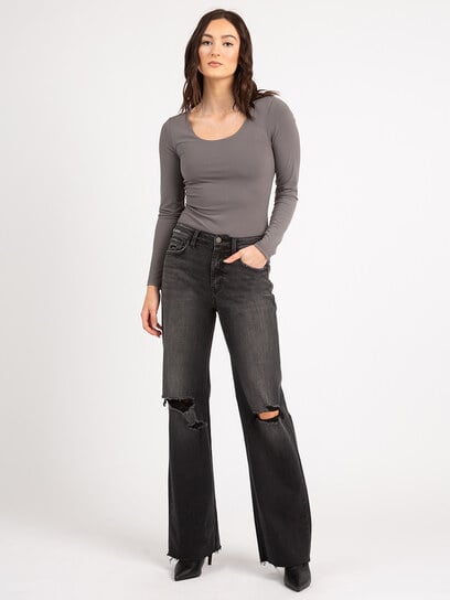 high-rise wide leg jean high-rise wide leg jean