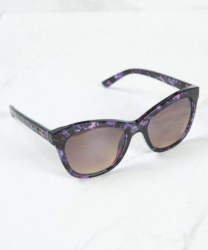 purple crystal frame sunglasses Image 1
