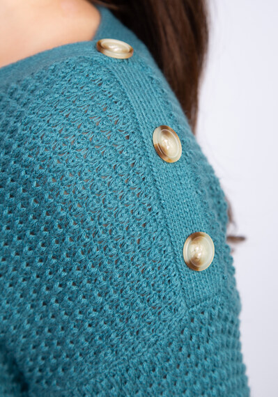 mikayla button shoulder popover sweater Image 5
