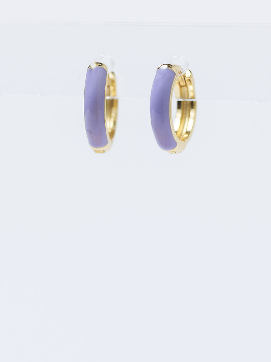 candy huggie earrings lavender