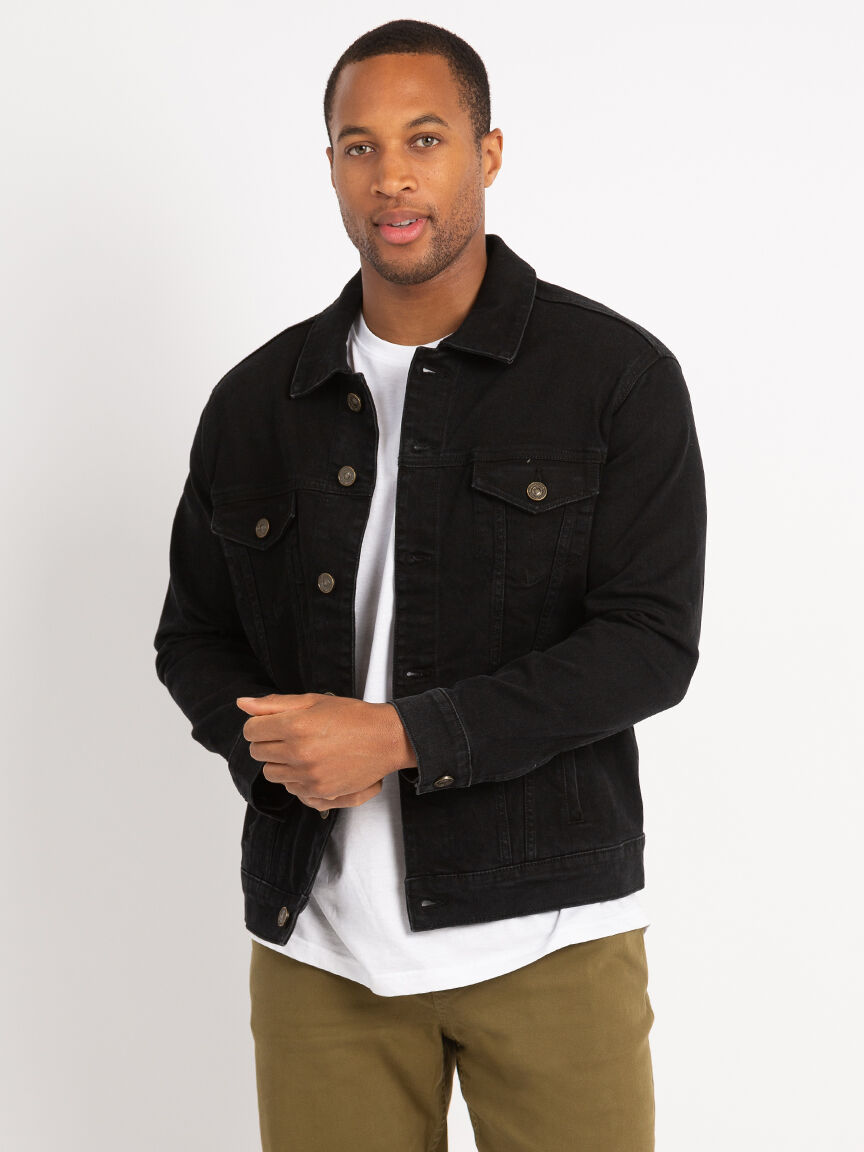 Black jean jacket near me on sale