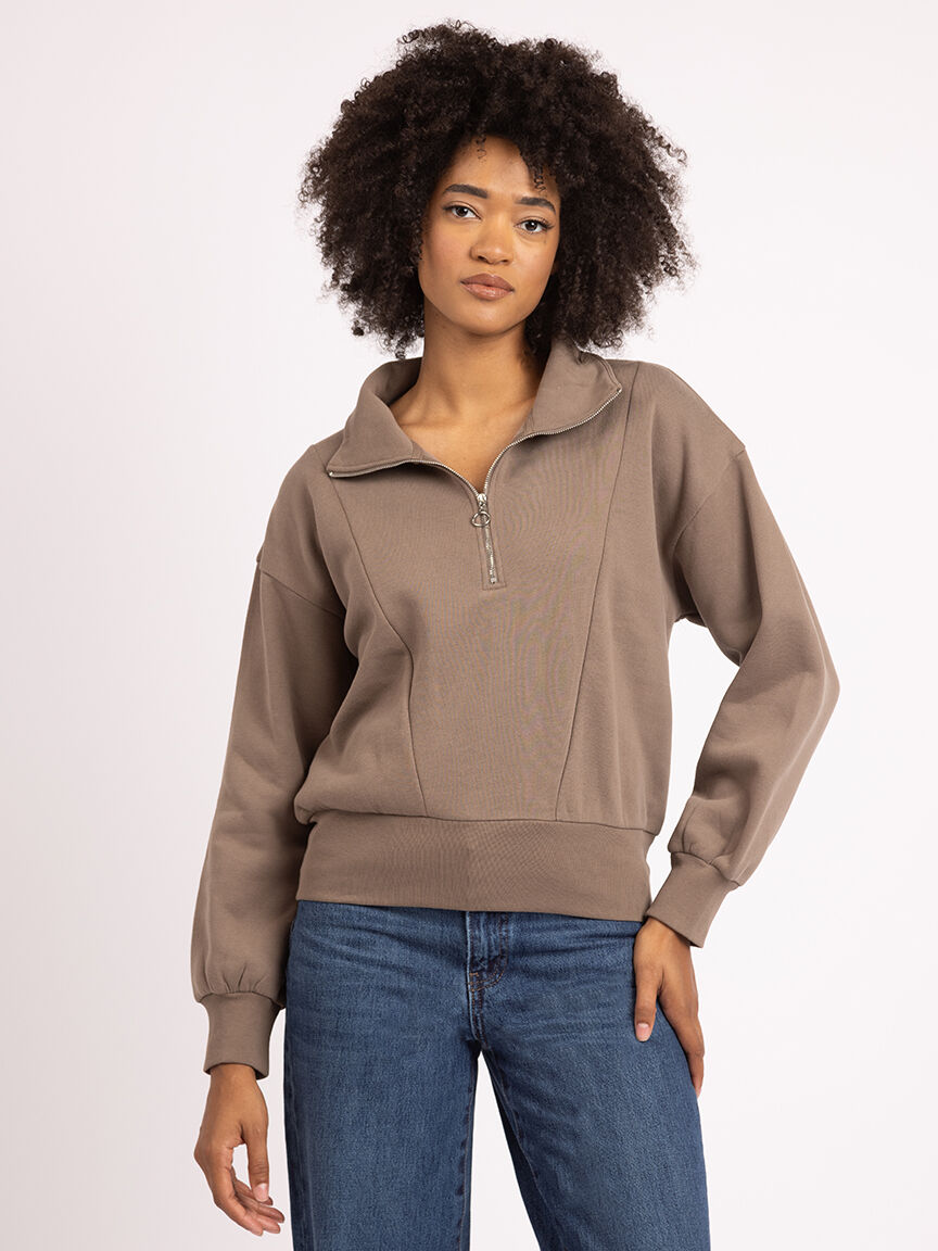 tatum 1/4 zip mock neck sweatshirt Image 1