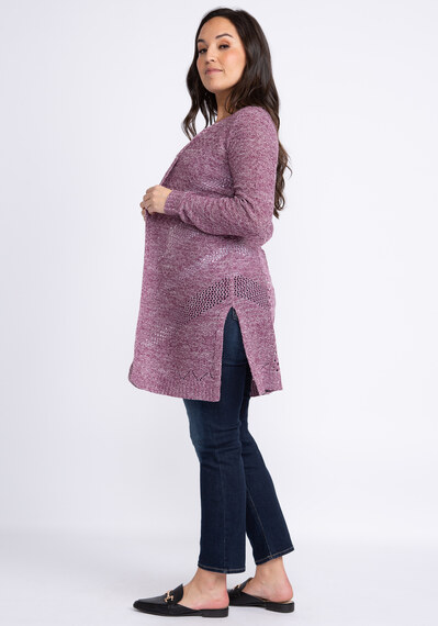 genevive lattice back open cardigan genevive lattice back open cardigan Image 3