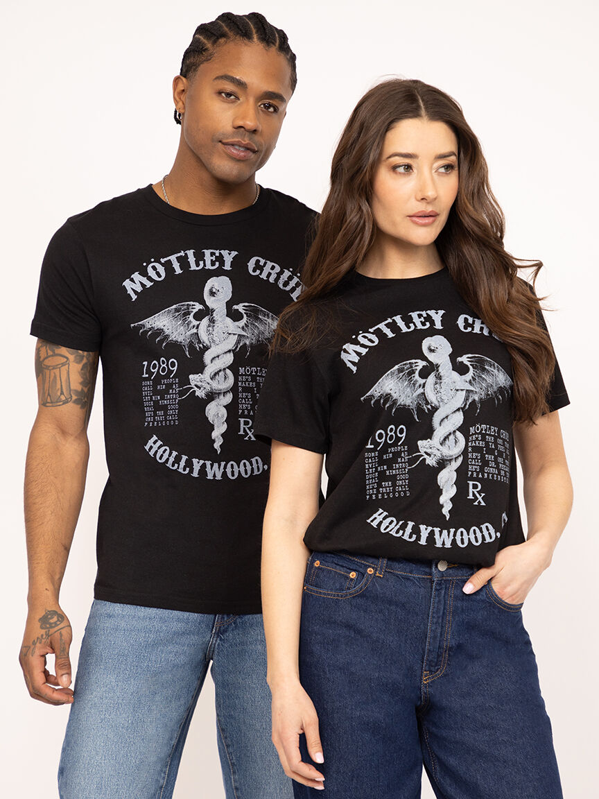 unisex motley crue rx graphic tee