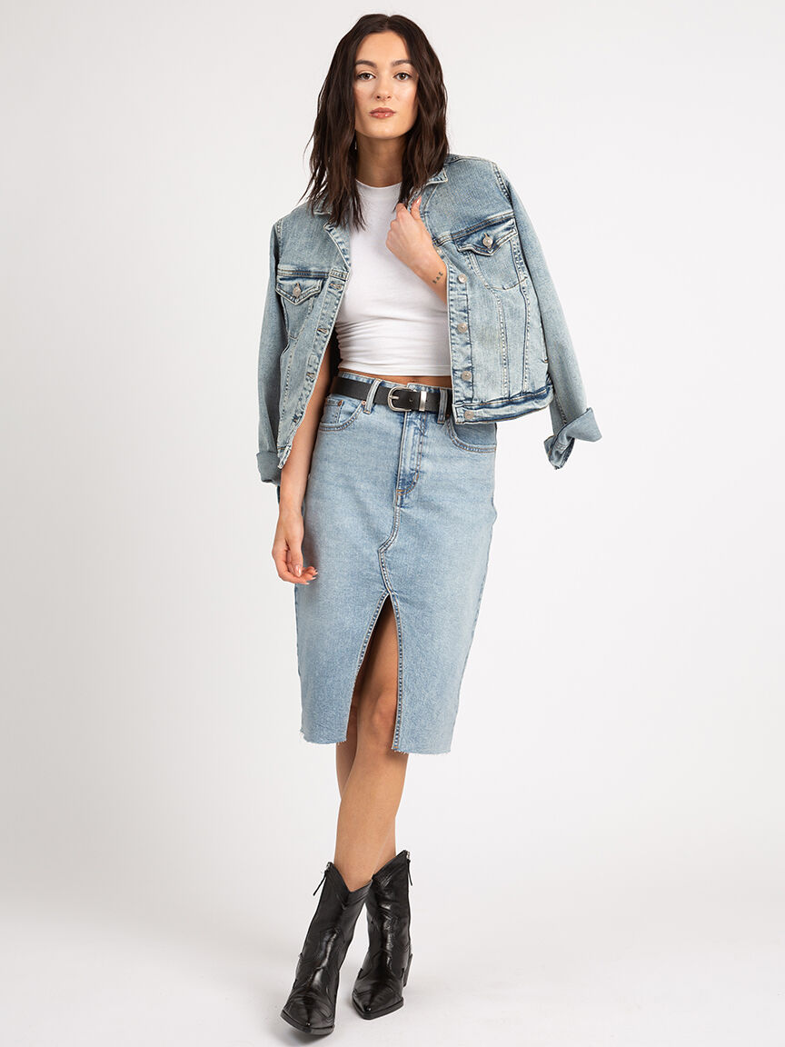 denim midi skirt Image 1