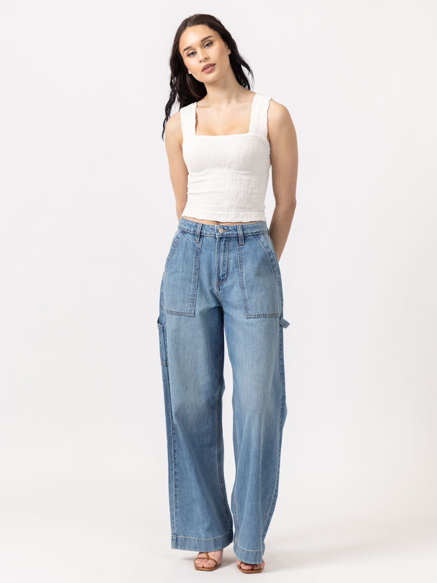 adelina square neck tank