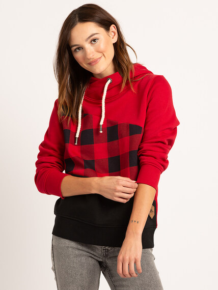 ainsley color block hooded popover Image 1