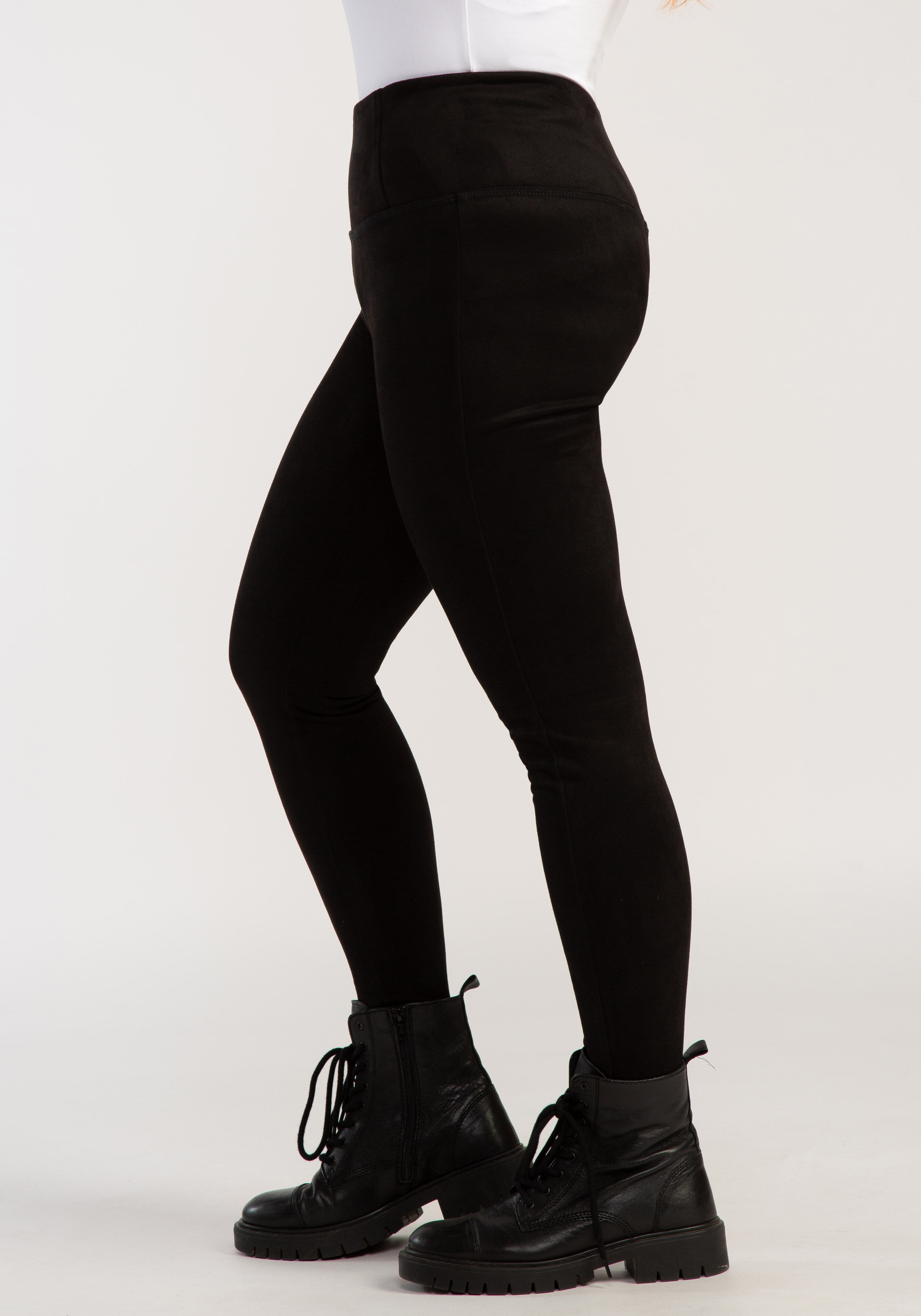 Black suede leggings outlet
