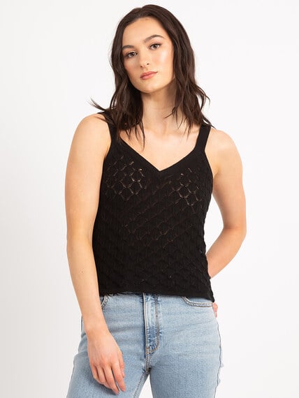 alba double vneck pointelle tank alba double vneck pointelle tank Image 1