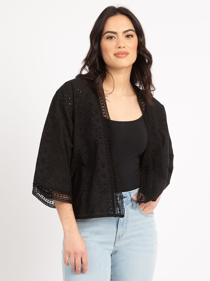 atlas elbow sleeve eyelet cardigan Image 1