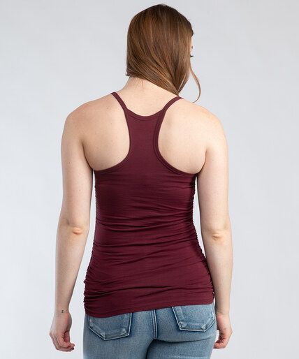 scoop neck ruched side tank ally Image 2