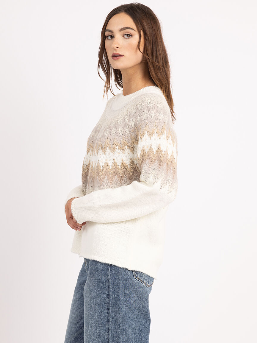 vail fair isle crew neck sweater Image 3