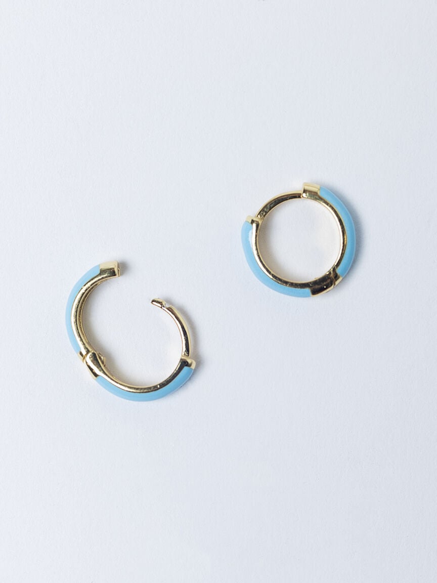 candy huggie earrings sky blue