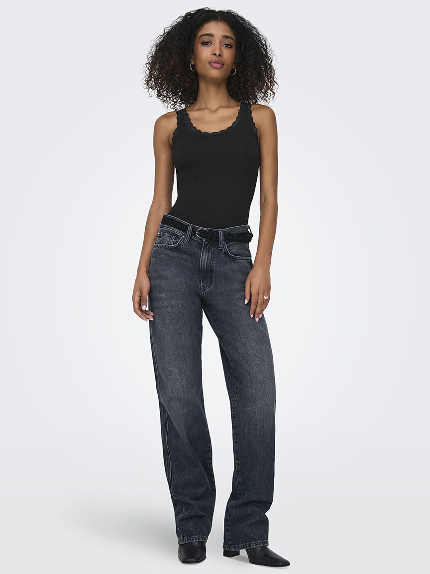 sara lace detail tank