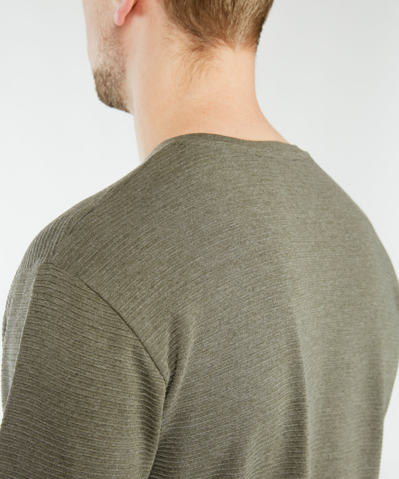 short sleeve ottoman knit tee Image 4