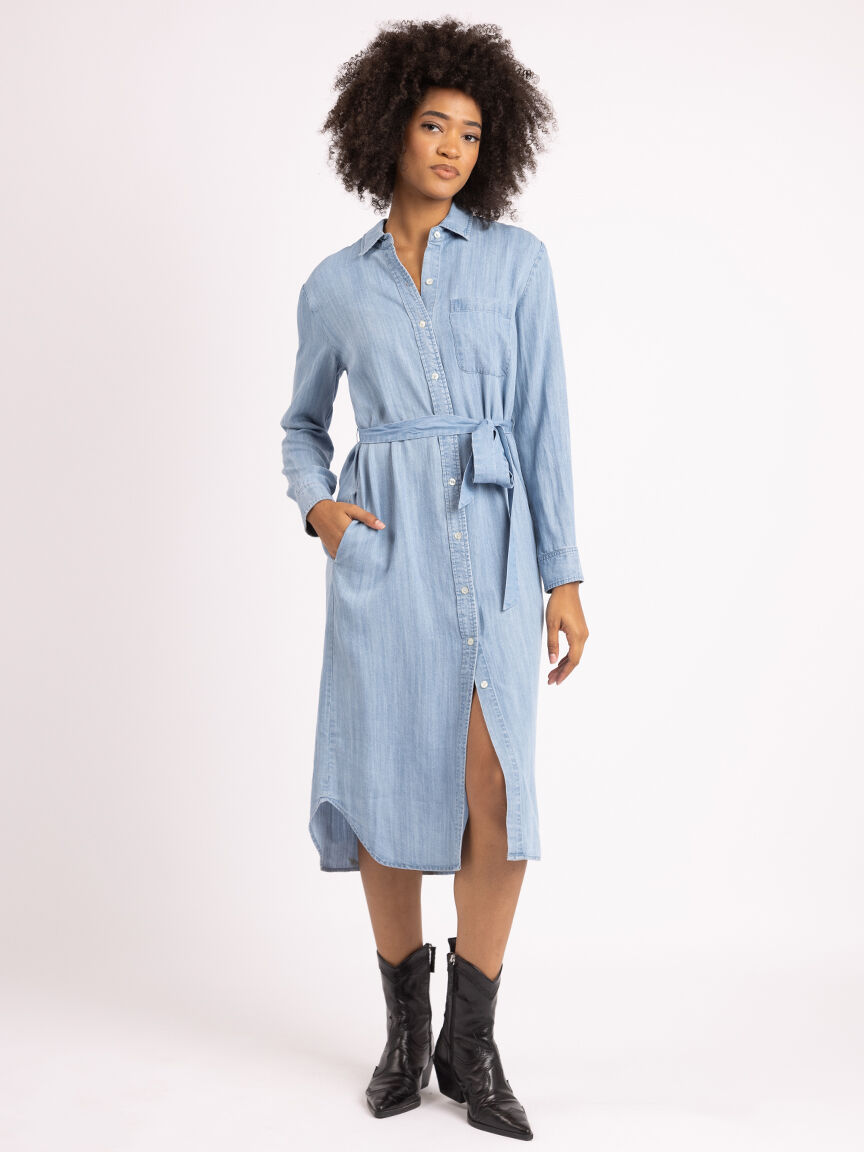 calix chambray midi dress Image 1