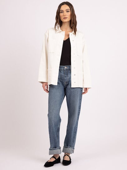 nevaeh chore jacket ecru nevaeh chore jacket ecru