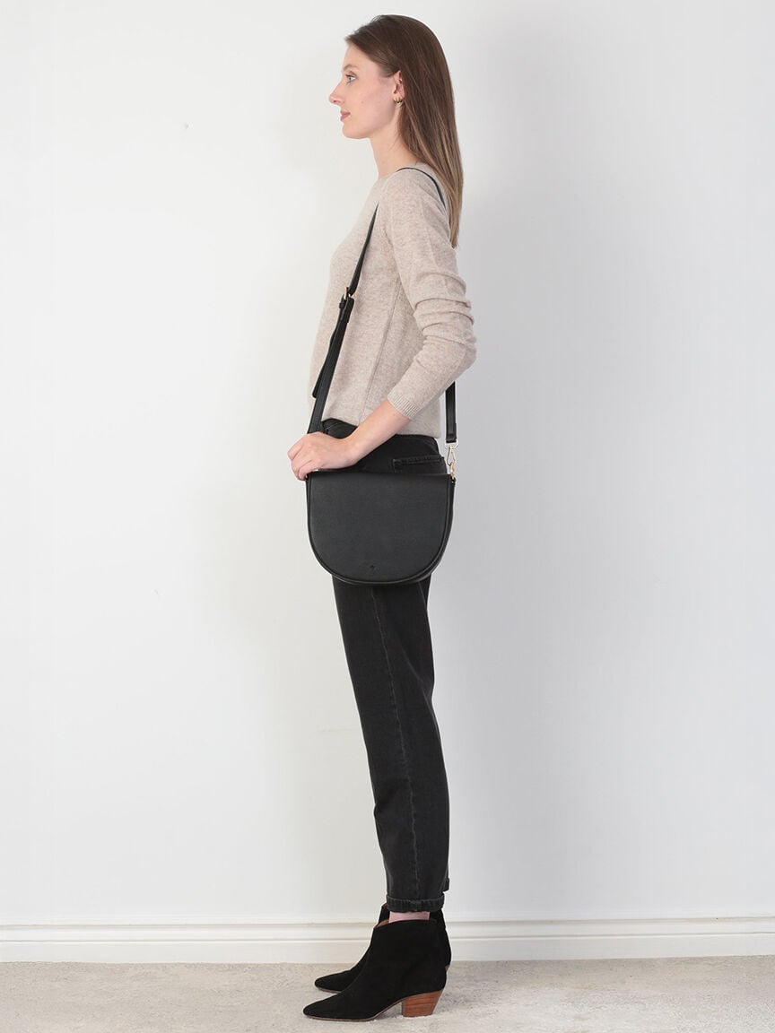 saddle bag - black pebble