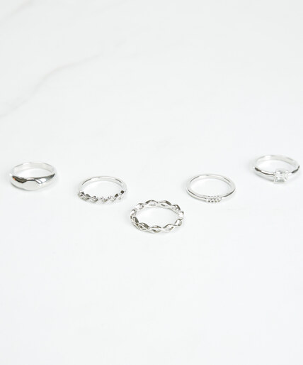 5 pack rings silver Image 4
