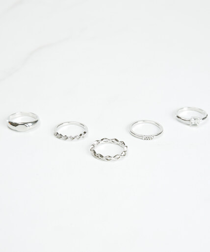 5 pack rings silver 5 pack rings silver Image 4