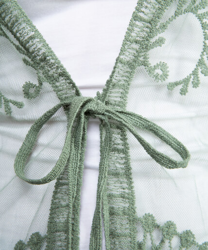 mesh embroidered wrap Image 4