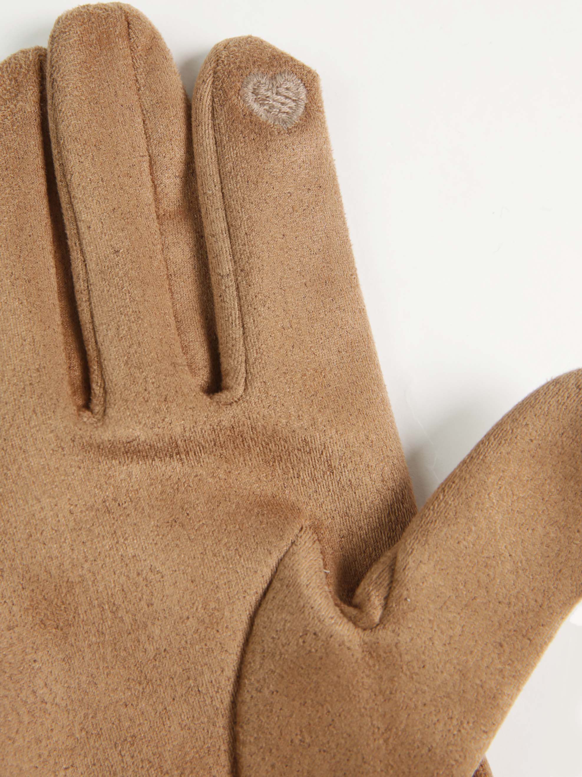 women's faux suede gloves Image 3