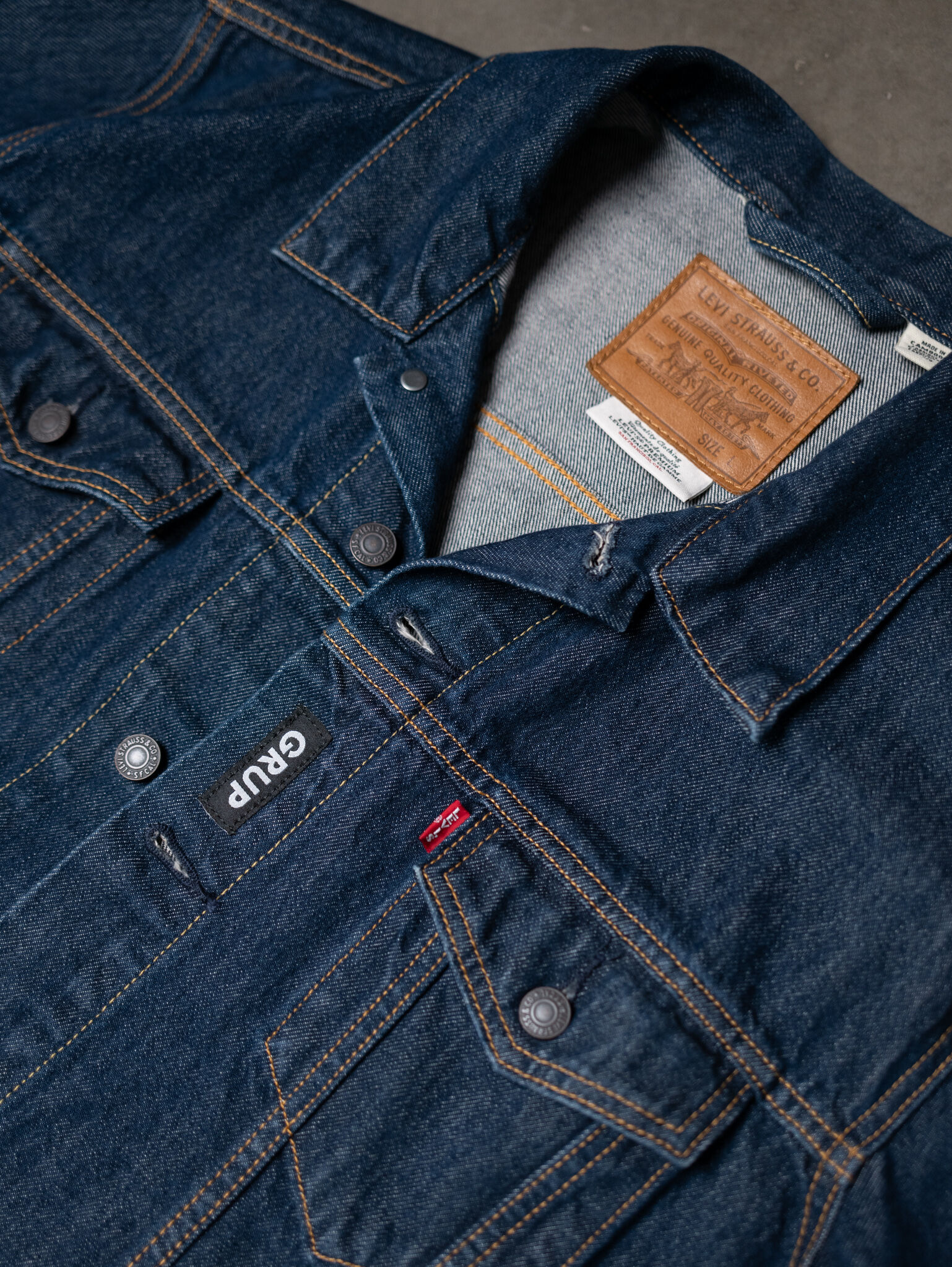 levi's type III trucker jacket with sashiko Image 4