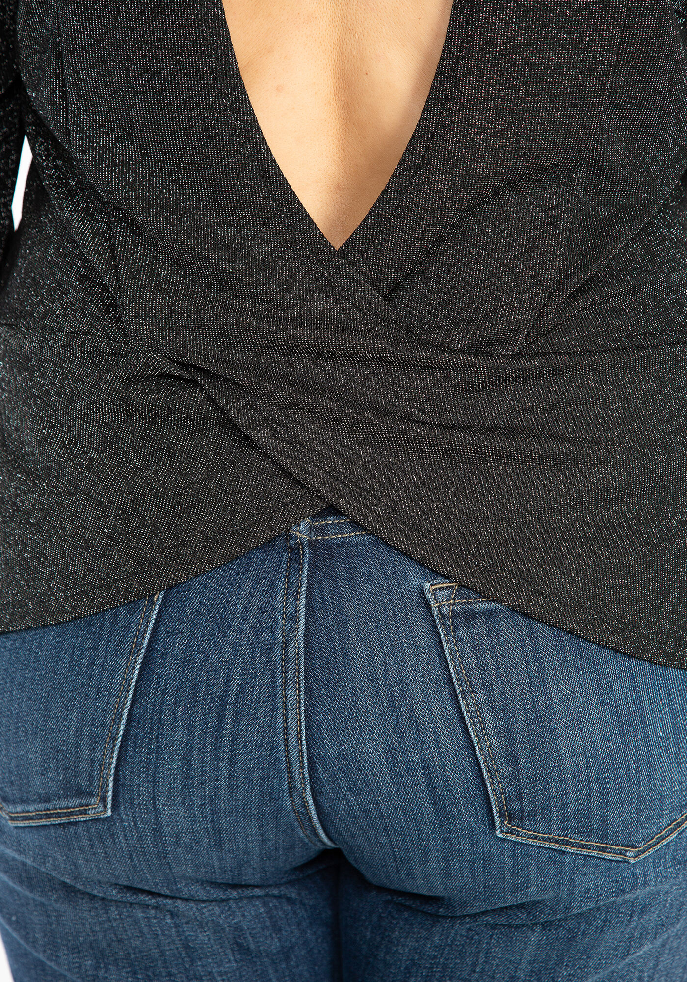 raya open back sparkle long sleeve tee Image 5