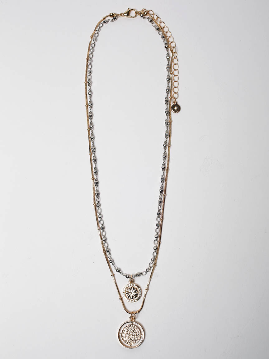 layered two tone necklace Image 2