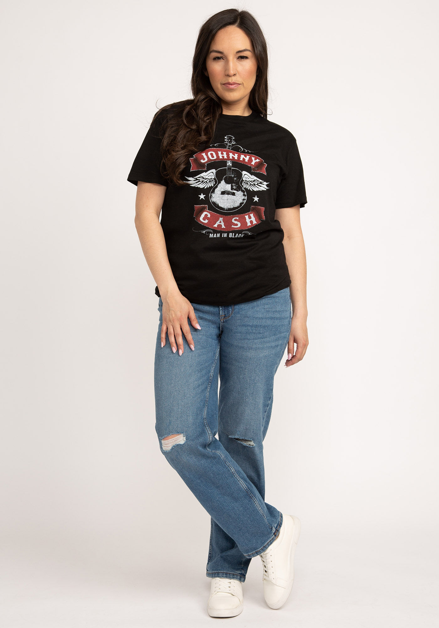 man in black winged guitar t-shirt Image 4