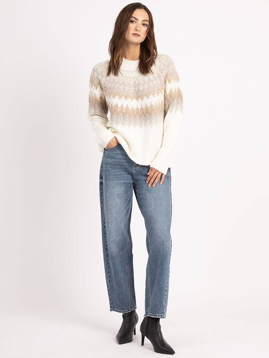 vail fair isle crew neck sweater Image 2