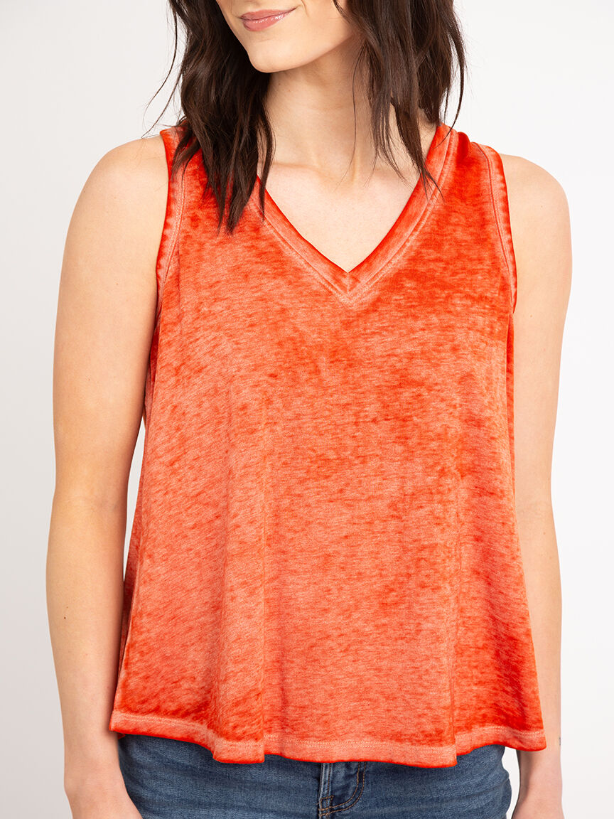 kalinda vneck burn out tank top Image 5