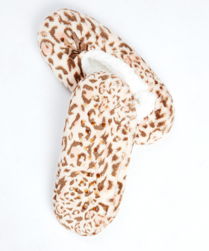 fuzzy babba slipper leopard print Image 3