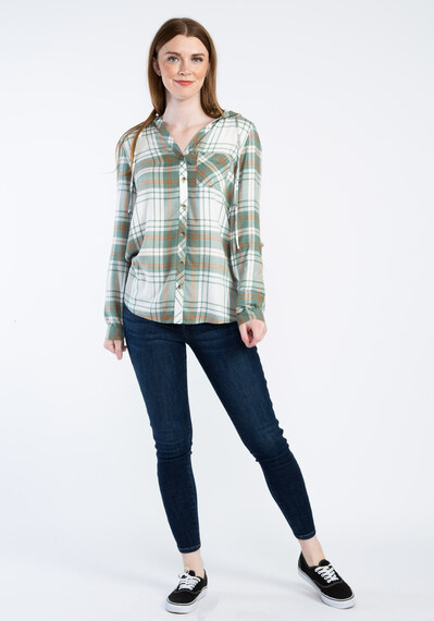 carder hooded button front shirt Image 3