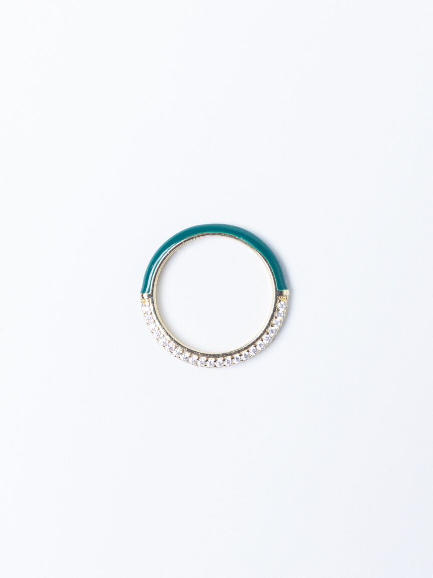 candy enamel ring forest green