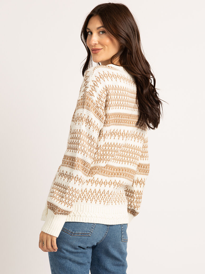 eira jacquard button front cardigan Image 4