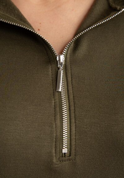 diana short sleeve 1/4 zip popover Image 4