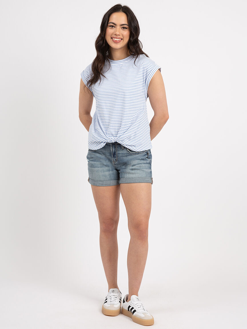 knot front crewneck tee Image 2