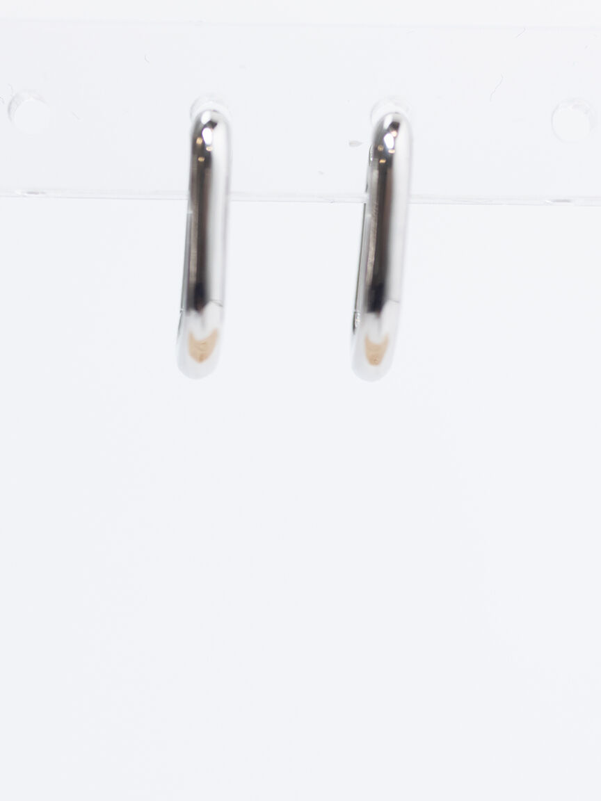 audrey square hoop earrings silver