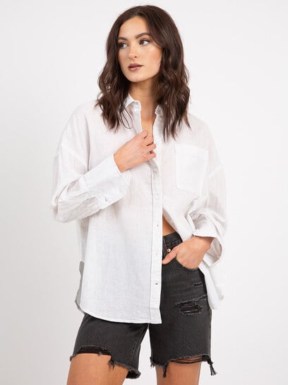 emma long sleeve button front shirt