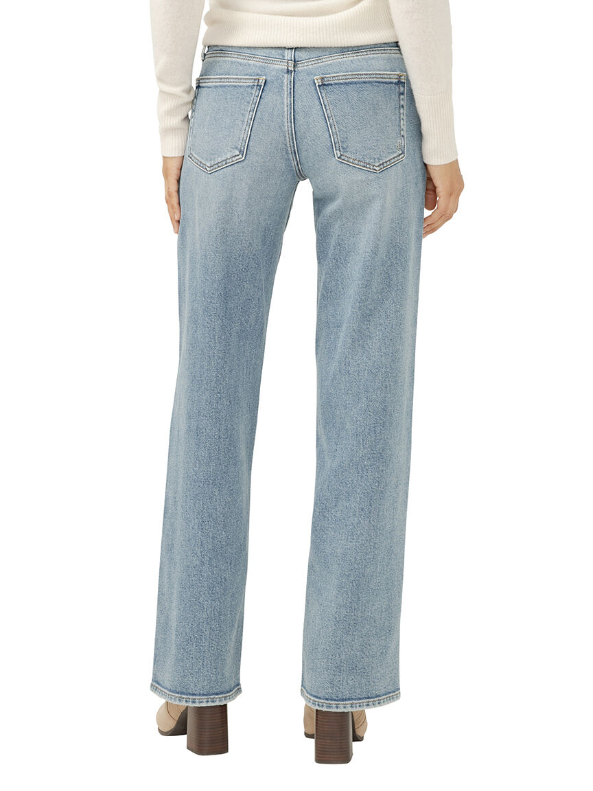 Loose & Low Rise Straight Leg Jeans