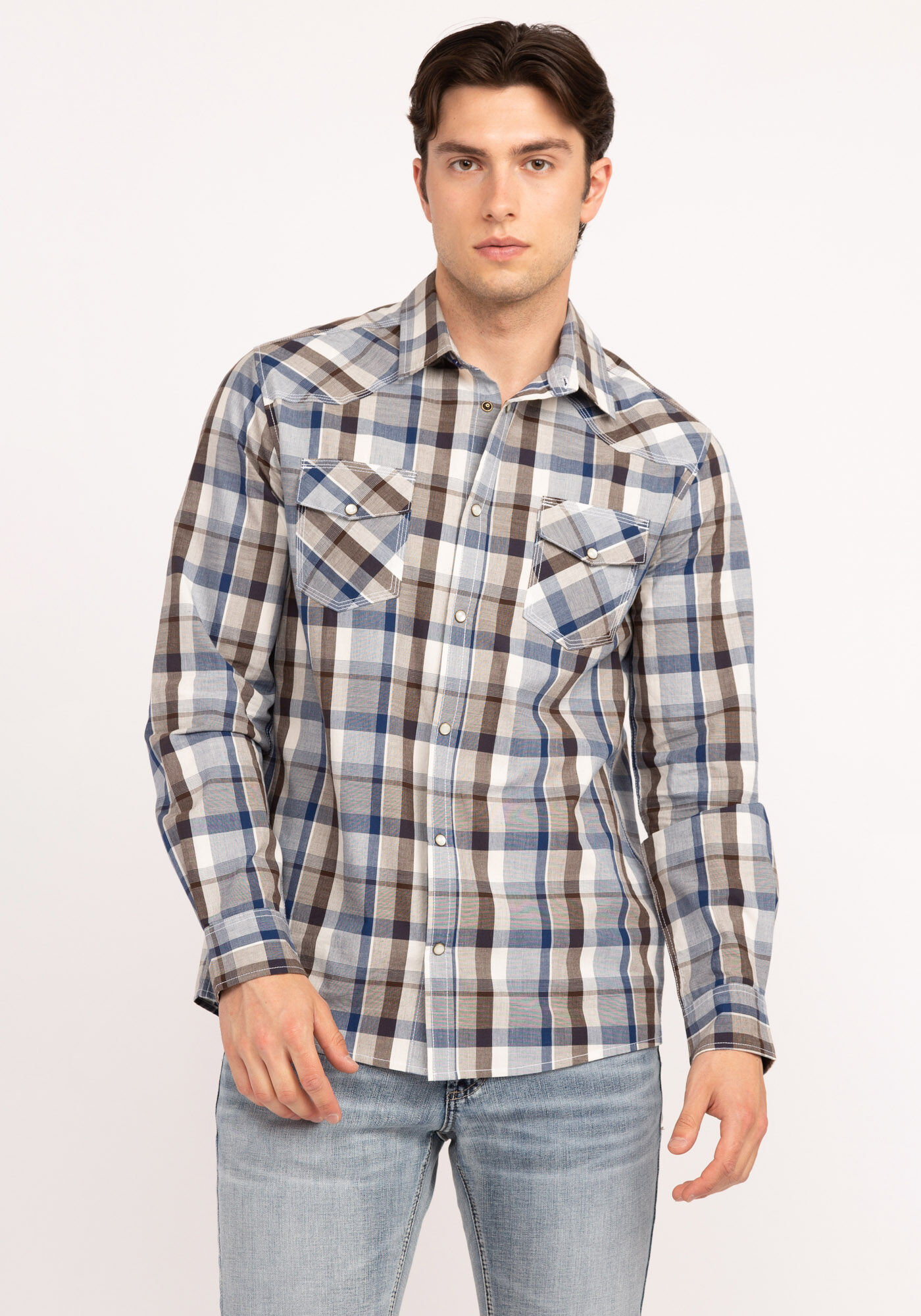 snake snap pocket long sleeve shirt Image 2