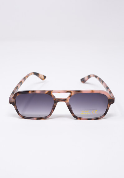 brown lenses rectangular frame sunglasses Image 1