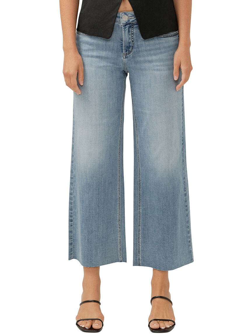 Suki Mid Rise Wide Leg Luxe Stretch Jeans Image 1