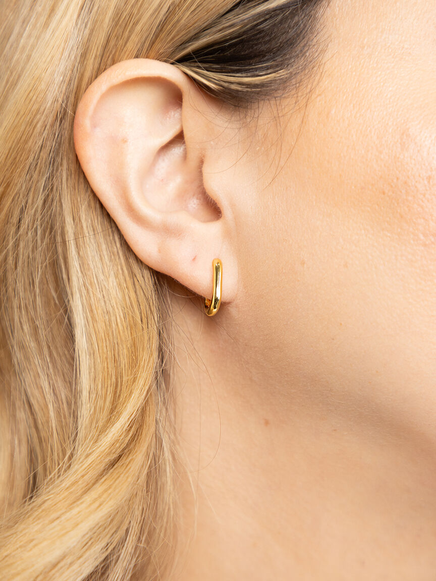 audrey square hoop earrings gold