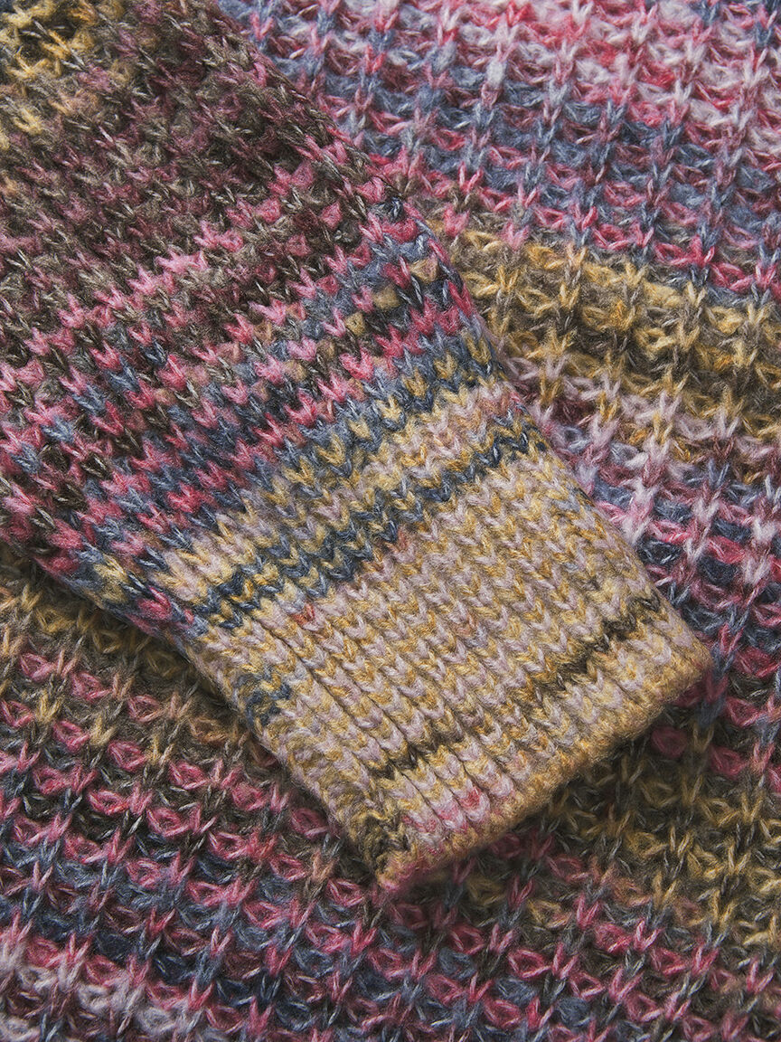 simone space dye crew neck sweater