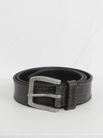 men's vintage finish leather belt Image 1